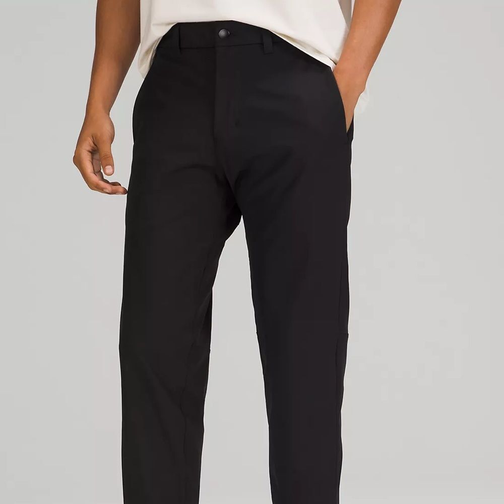 NWOT Lululemon Black Commission Slim-Fit Pant 39" Length Warpstreme, Size 30